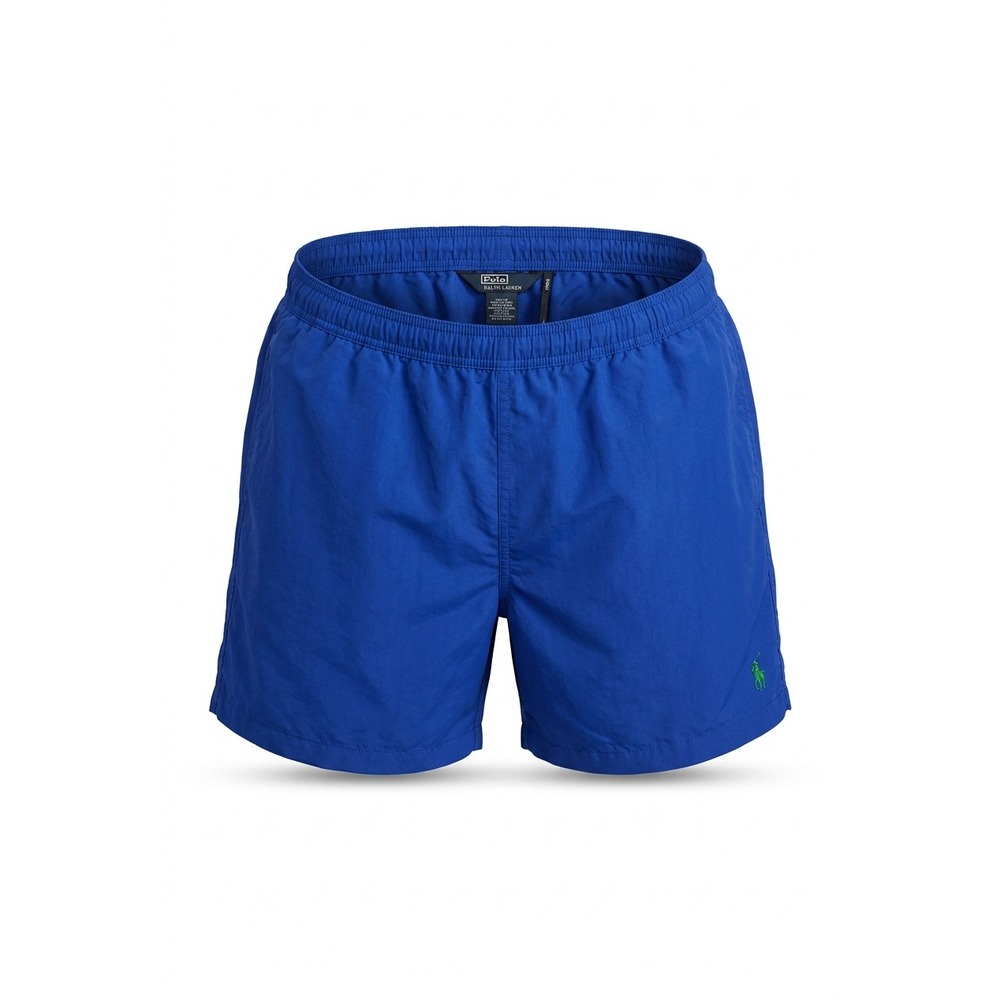 VTG Polo Ralph Lauren Swim Trunks Mens L Blue Shorts Elastic Waist Preppy Beachy